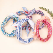 Set of 5 - Soft Cotton Bandana, Lightweight hair or neck Scarf, Block Printed Bandana, Eco-Friendly Bandana, Handmade Gift Idea For Him Or Her