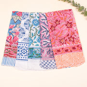 Set of 5 - Soft Cotton Bandana, Lightweight hair or neck Scarf, Block Printed Bandana, Eco-Friendly Bandana, Handmade Gift Idea For Him Or Her