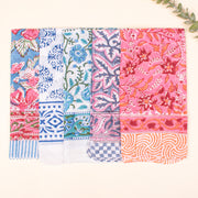 Set of 5 - Soft Cotton Bandana, Lightweight hair or neck Scarf, Block Printed Bandana, Eco-Friendly Bandana, Handmade Gift Idea For Him Or Her