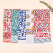 Set of 5 - Soft Cotton Block Print Bandana, Organic Paisley Headwrap, Lightweight Boho Style Summer Accessory, Men & Women Eco-Friendly Gift