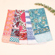 Set of 5 - Paisley Block Print Bandana, Handmade Hair Or Neck Wrap, Boho Style Cotton Scarf, Gift For Him Or Her & Summer Accessory