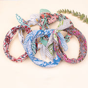 5-piece Cotton Bandanas, Unisex Vintage Style Bandanas, Hand block Printed Head Scarf, Festival & Outdoor Bandana Accessory