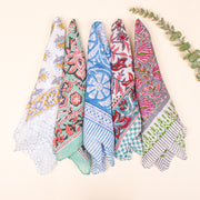 5-piece Cotton Bandanas, Unisex Vintage Style Bandanas, Hand block Printed Head Scarf, Festival & Outdoor Bandana Accessory