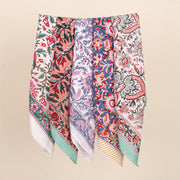 Multi-Color 5 Pack Cotton Bandana, Block Print Head Wrap, Vintage Style Scarf, Neck Tie For Men & Women Wrap, Sustainable Cotton Hanky Gift