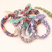 Multi-Color 5 Pack Cotton Bandana, Block Print Head Wrap, Vintage Style Scarf, Neck Tie For Men & Women Wrap, Sustainable Cotton Hanky Gift