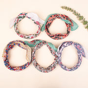 Multi-Color 5 Pack Cotton Bandana, Block Print Head Wrap, Vintage Style Scarf, Neck Tie For Men & Women Wrap, Sustainable Cotton Hanky Gift