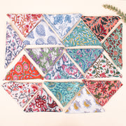 Set of 95 - Organic Cotton Bandana, Hand Block Printed Lightweight Scarf, Boho Hair Or Neck Wrap, Eco-Friendly Gift Idea