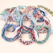 Set of 90 - Handmade Cotton Bandana, Cotton Face Scarf, Organic Block Printed Boho Wrap, Floral Design For All