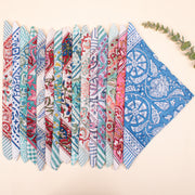 Set of 70 - Handmade Organic Scarf, Sustainable Gift, Paisley Floral Boho Cotton Bandana, Unisex Eco-Friendly Accessory