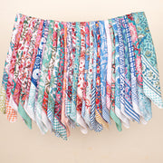 65 Piece - Organic Cotton Bandana, Block Printed Cotton Bandana, Lightweight Scarf, Boho Hair Or Neck Wrap, Eco-Friendly Gift