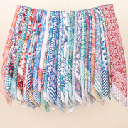 Set of 55 - Organic Block Printed Scarf, Eco-Friendly Gift, Boho Cotton Bandana, Handmade Wrap, Unisex Bandanas