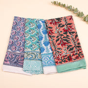 4 Cool Soft Cotton Bandana, Organic Cotton Bandanas, Headband Bandana Wrap, Organic Bandana Fabric