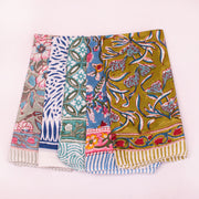 Cotton Bandanas, Unisex Vintage Style Bandanas, Hand block Printed Head Scarf, Festival & Outdoor Bandana Accessory - 5pcs