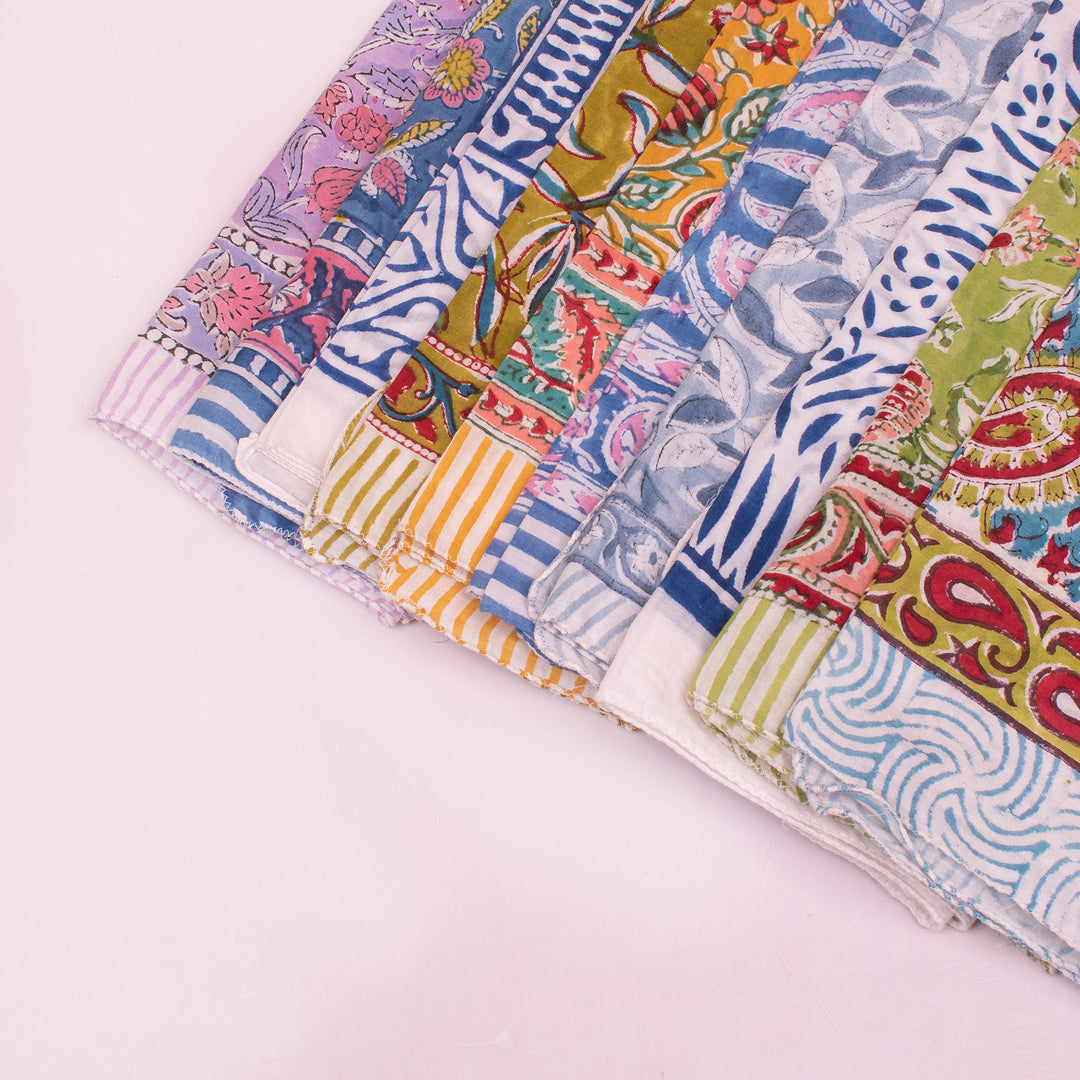 Printed Cotton Bandanas, Unisex Neck & Head Wrap, Lightweight Bandana, Eco-Friendly Scarf, Style Cotton Bandana - 10pcs