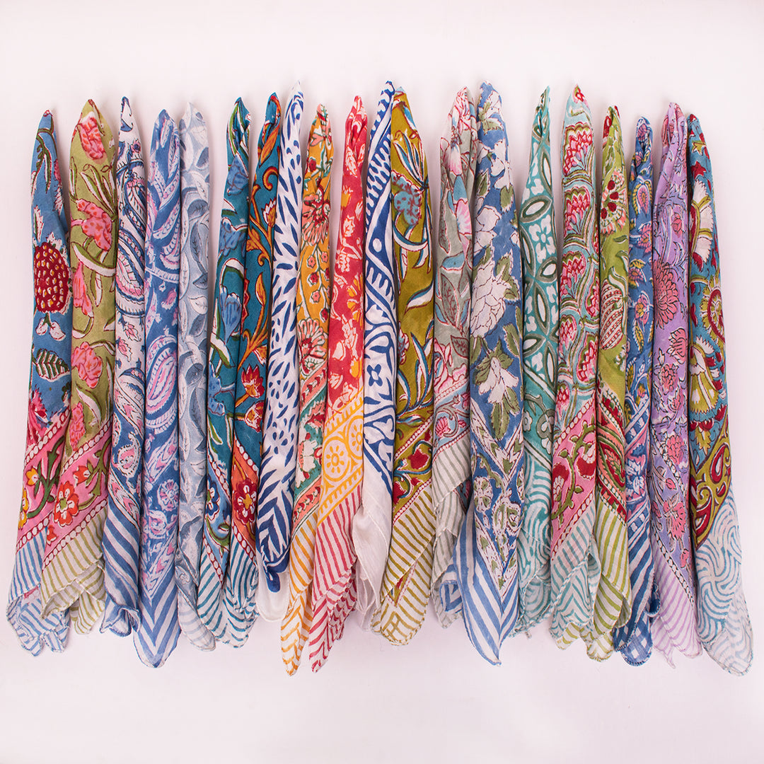 Premium Cotton Bandana – Soft & Breathable Everyday Style - 20pcs
