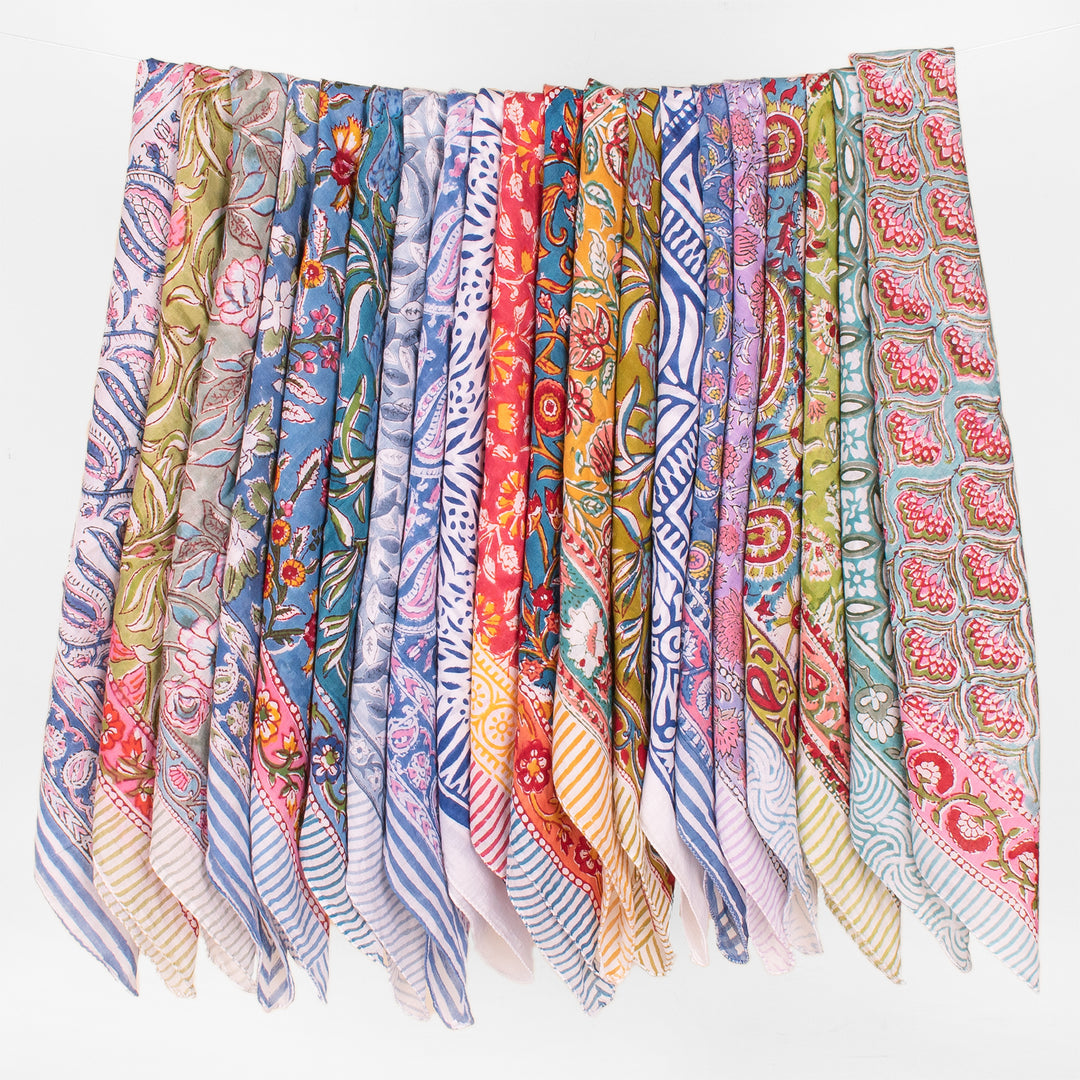 Premium Cotton Bandana – Soft & Breathable Everyday Style - 20pcs