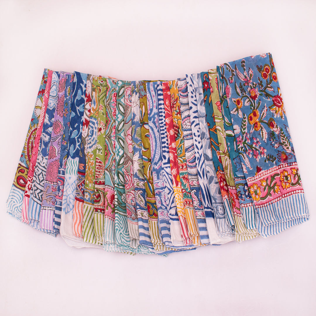 Handcrafted Cotton Bandana – Lightweight & Skin-Friendly Fabric - 25pcs