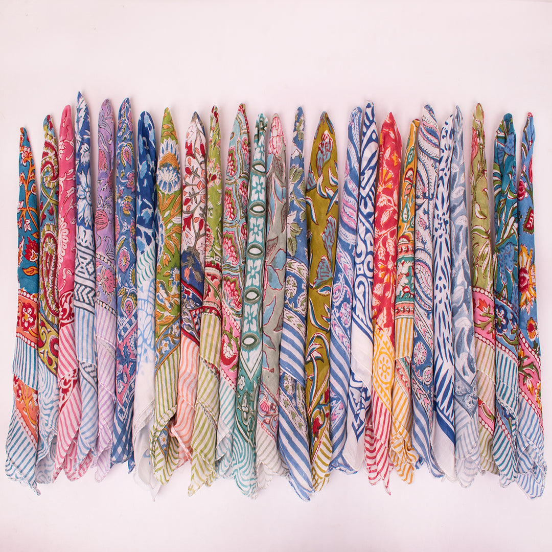 Handcrafted Cotton Bandana – Lightweight & Skin-Friendly Fabric - 25pcs