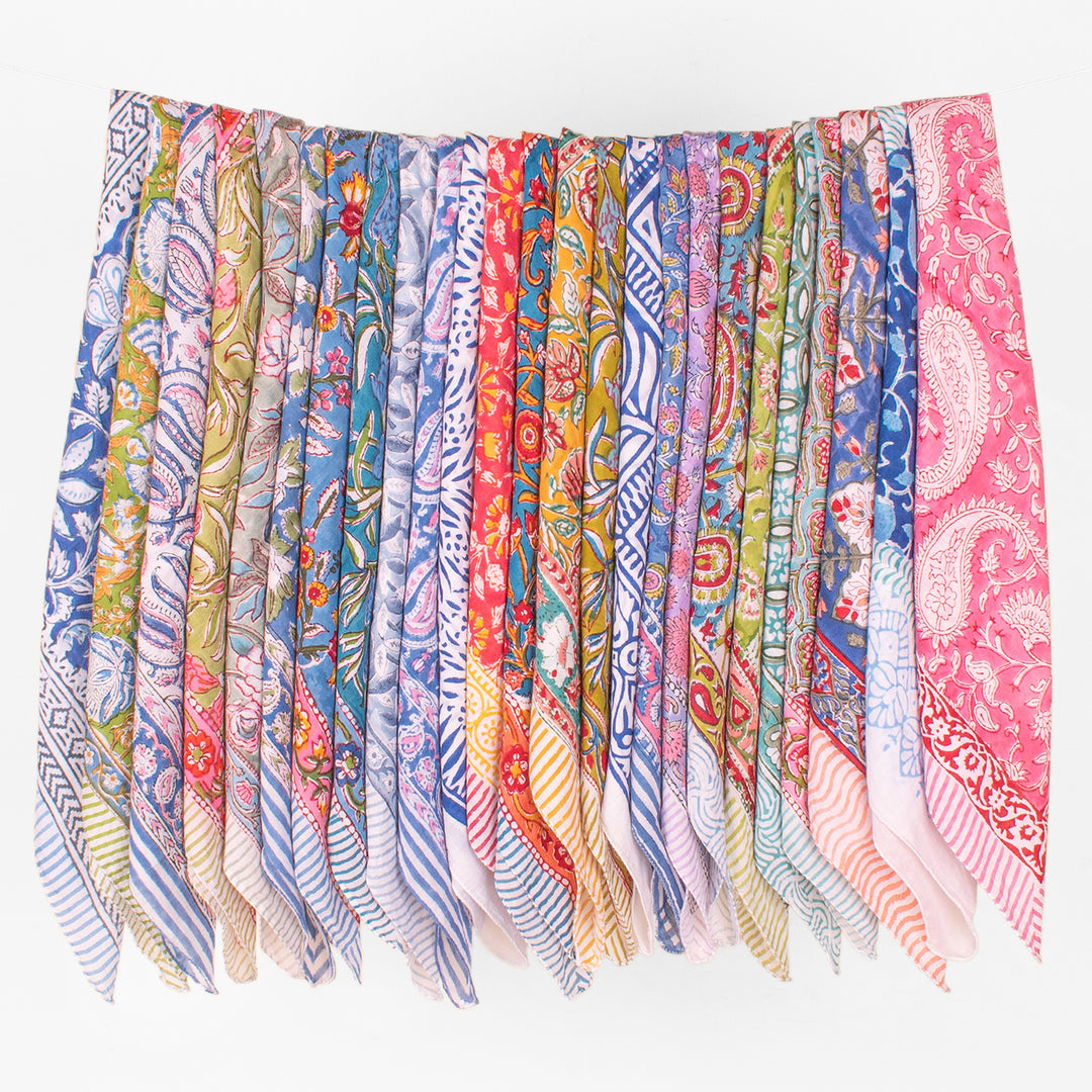 Handcrafted Cotton Bandana – Lightweight & Skin-Friendly Fabric - 25pcs