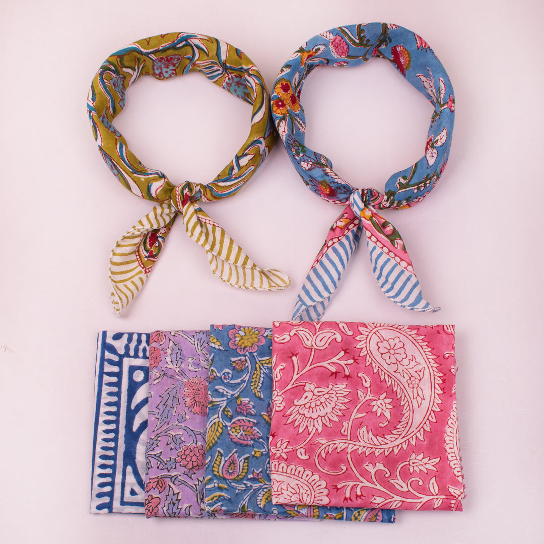 Premium 100% Cotton Bandana for Men & Women – Soft, Breathable & Lightweight Everyday Wear - 6pcs