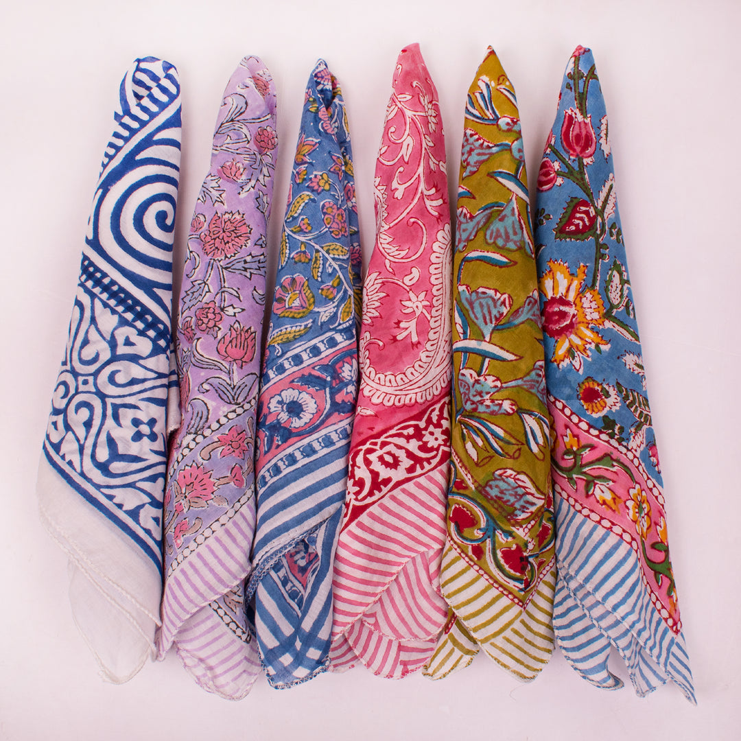Premium 100% Cotton Bandana for Men & Women – Soft, Breathable & Lightweight Everyday Wear - 6pcs
