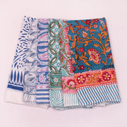 Hand Block Printed Cotton Bandana – Handmade Stylish Head Scarf for All Seasons - 6pcs