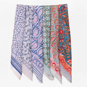 Hand Block Printed Cotton Bandana – Handmade Stylish Head Scarf for All Seasons - 6pcs