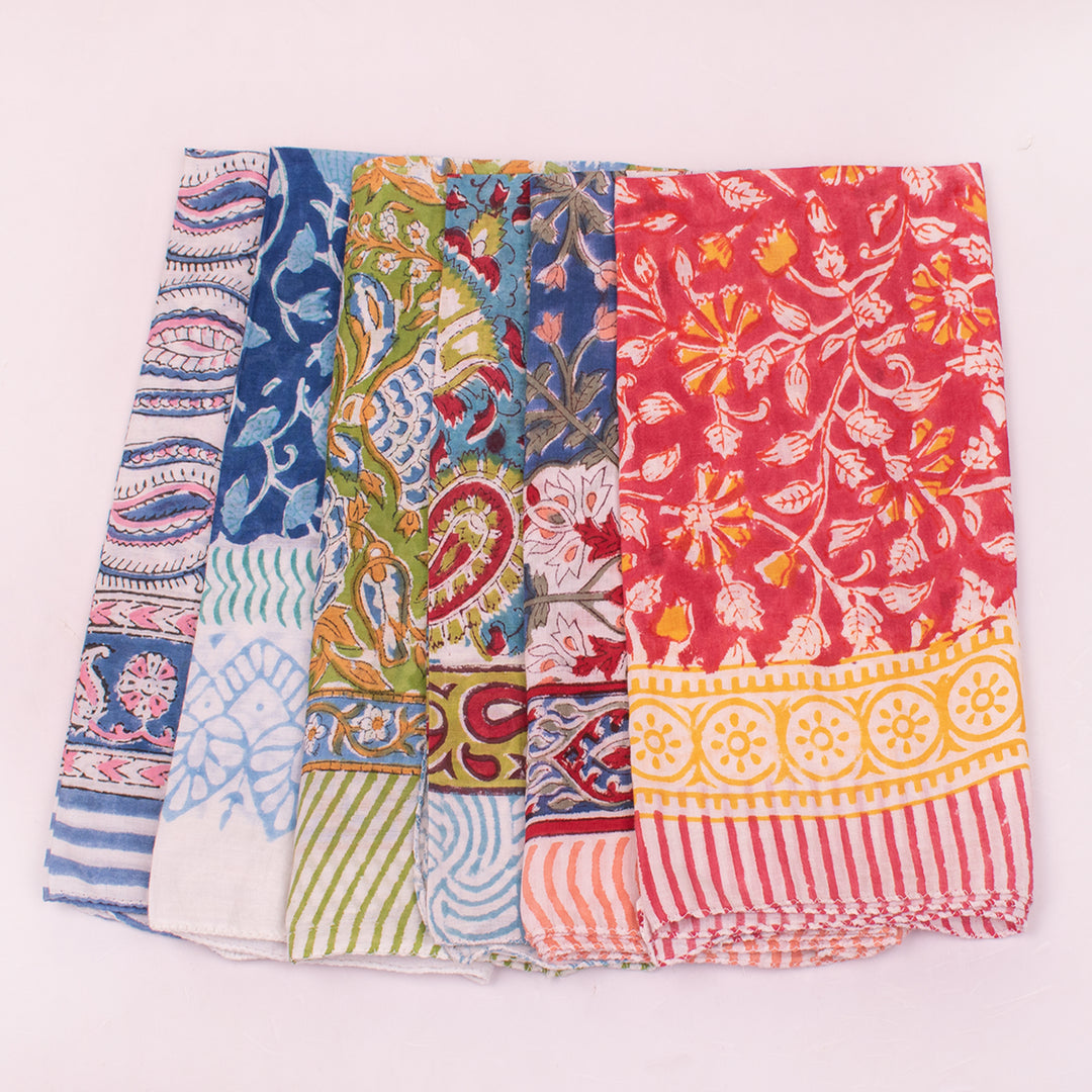 Pure Cotton Bandana for Women & Men – Comfortable, Skin-Friendly & Reusable Fashion Accessory - 6pcs