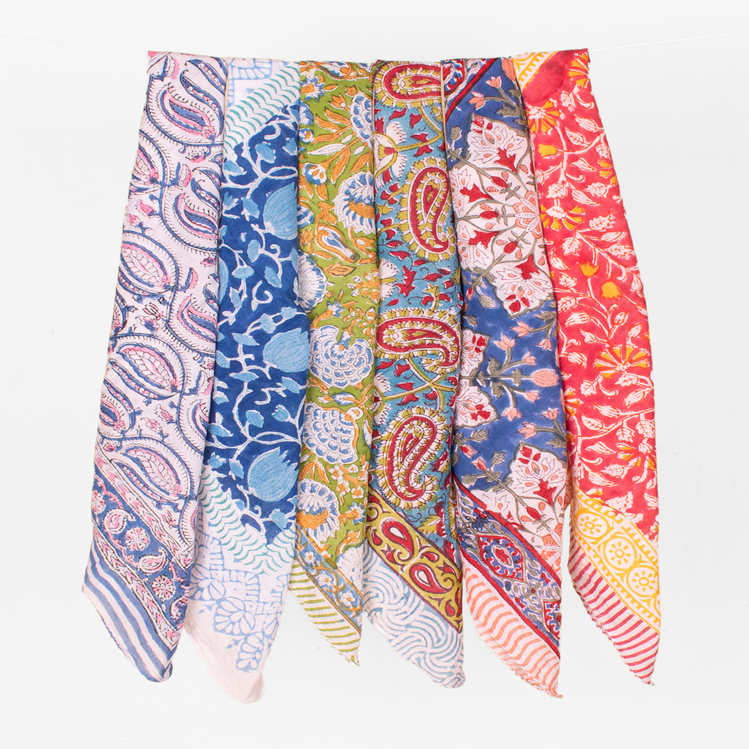 Pure Cotton Bandana for Women & Men – Comfortable, Skin-Friendly & Reusable Fashion Accessory - 6pcs