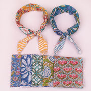 Boho Style Cotton Bandana – Lightweight Printed Headscarf for Travel, Casual & Daily Use - 7pcs