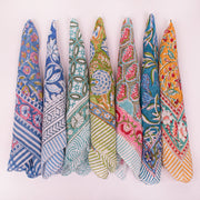 Boho Style Cotton Bandana – Lightweight Printed Headscarf for Travel, Casual & Daily Use - 7pcs