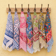 Handmade Cotton Bandana – Eco-Friendly Printed Head Scarf for Hair, Neck & Face Styling - 7pcs