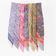 Handmade Cotton Bandana – Eco-Friendly Printed Head Scarf for Hair, Neck & Face Styling - 7pcs