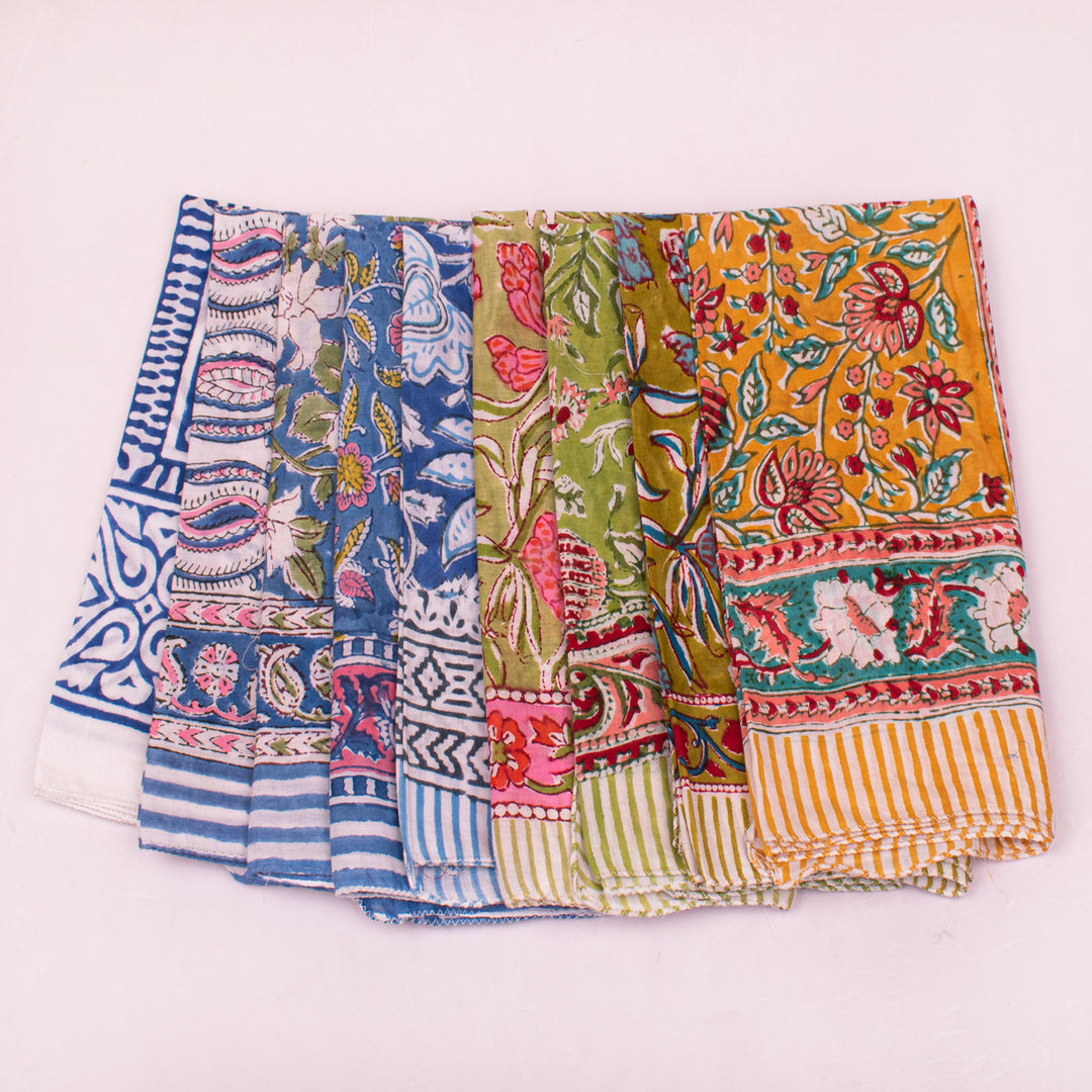 Premium Designer Cotton Bandana – Multi-Use Headwrap, Hair Band & Neck Scarf for Styling - 9pcs