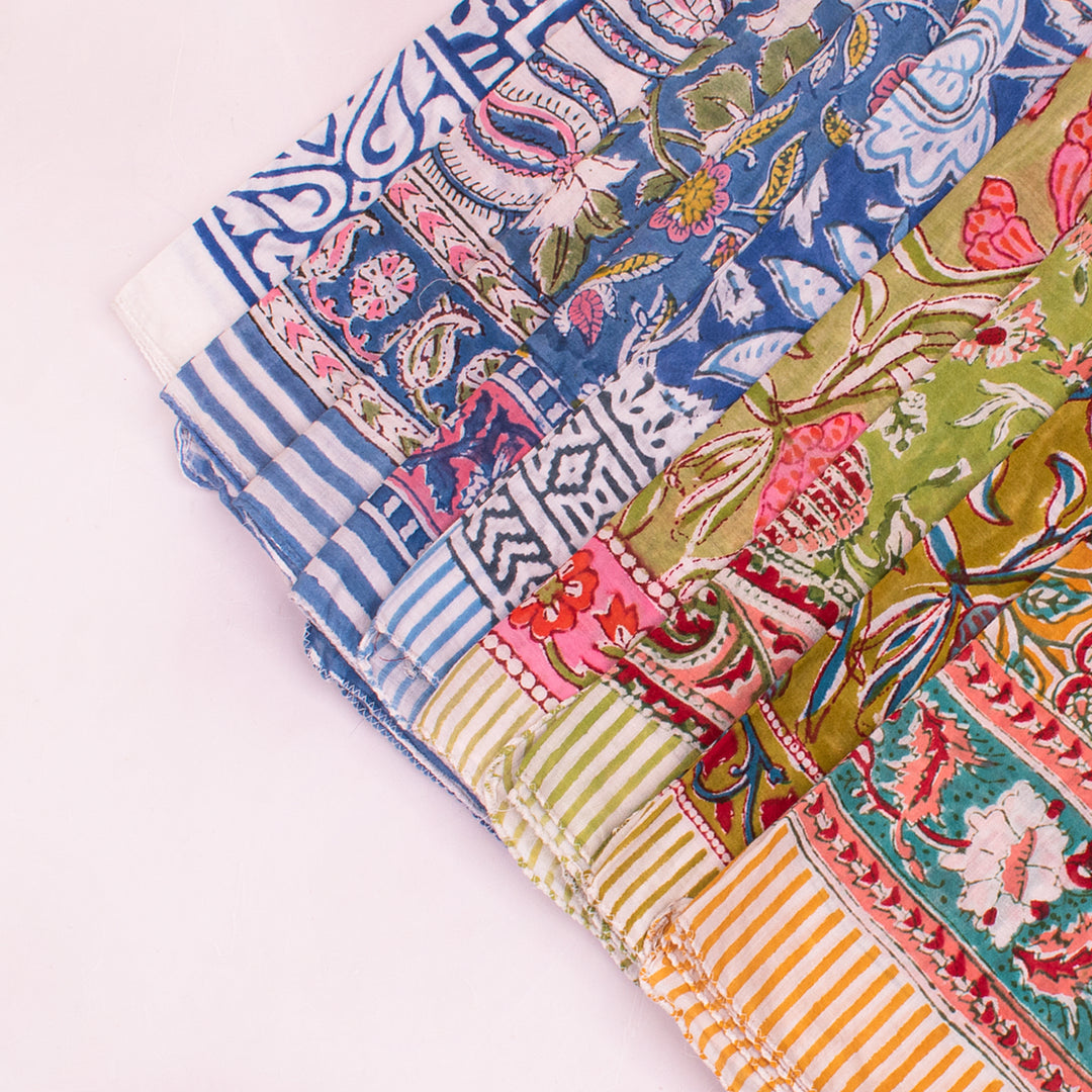 Premium Designer Cotton Bandana – Multi-Use Headwrap, Hair Band & Neck Scarf for Styling - 9pcs