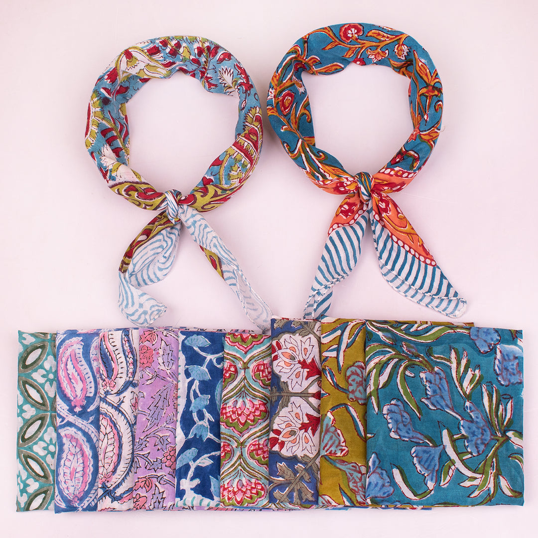 Handcrafted Cotton Bandana – Unique Printed Fabric for Casual, Travel & Street Style Looks - 11pcs