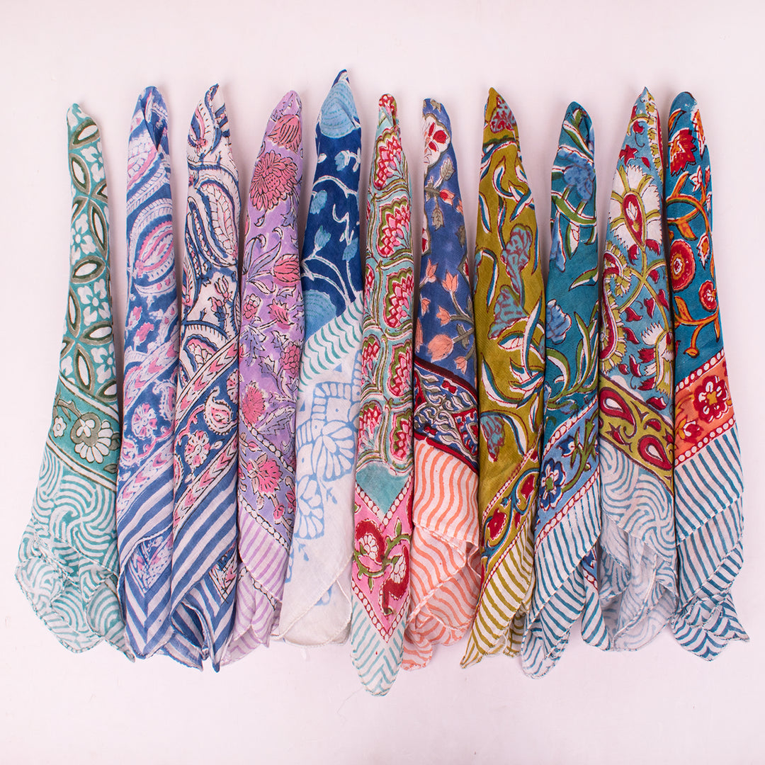 Handcrafted Cotton Bandana – Unique Printed Fabric for Casual, Travel & Street Style Looks - 11pcs