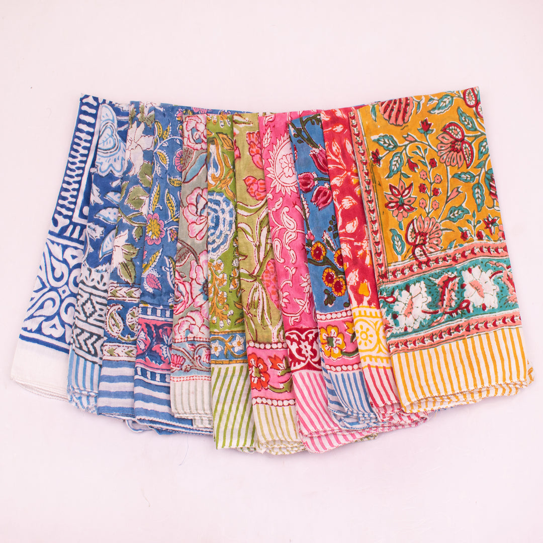 Pure Cotton Printed Bandana – Soft, Durable & Washable Head Scarf for Everyday Fashion - 11pcs