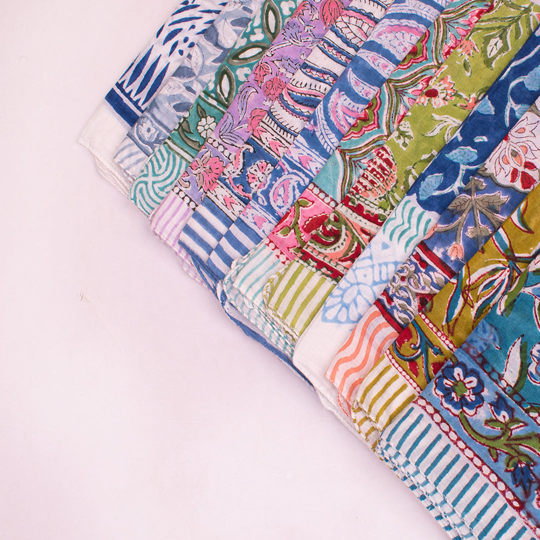 Classic Cotton Bandana – Timeless Printed Headwrap for Men & Women with Comfortable Fit - 12pcs