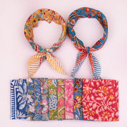 Fashion Cotton Bandana – Stylish Printed Head Scarf for Hair Styling & Daily Accessories - 12pcs