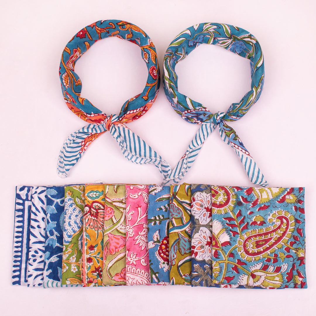 Cotton Head Scarf Bandana – Soft, Breathable & Lightweight Fabric for All-Day Comfort - 13pcs