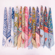 Cotton Head Scarf Bandana – Soft, Breathable & Lightweight Fabric for All-Day Comfort - 13pcs
