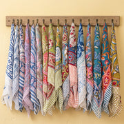 Versatile Cotton Bandana – Soft Printed Fabric for Hair Styling, Travel & Casual Outfits - 16pcs
