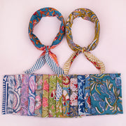 Versatile Cotton Bandana – Soft Printed Fabric for Hair Styling, Travel & Casual Outfits - 16pcs