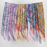 Versatile Cotton Bandana – Soft Printed Fabric for Hair Styling, Travel & Casual Outfits - 16pcs