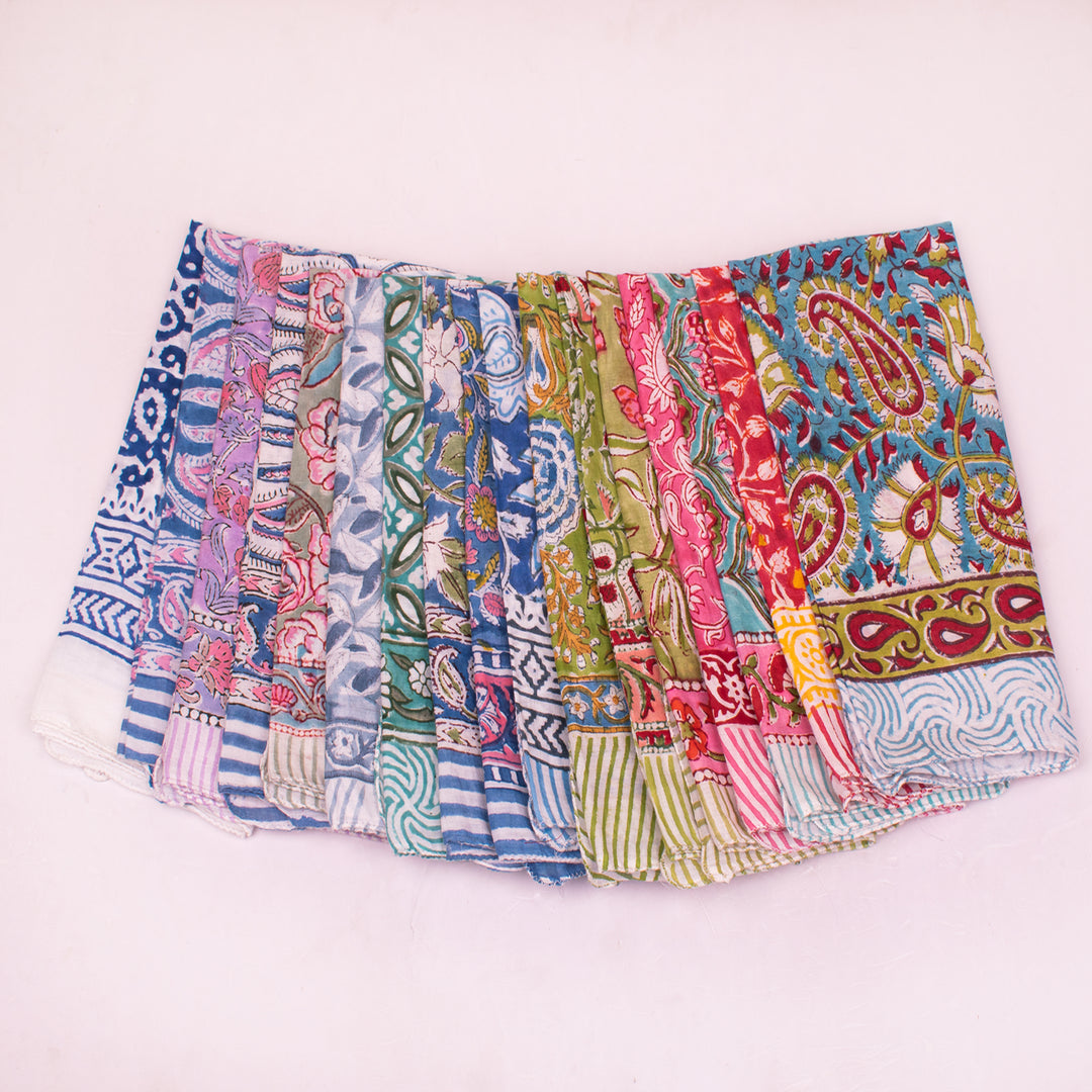 Luxury Soft Cotton Bandana – Premium Printed Head Scarf for Women & Men, Comfortable Daily Wear - 17pcs