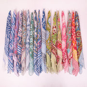 Luxury Soft Cotton Bandana – Premium Printed Head Scarf for Women & Men, Comfortable Daily Wear - 17pcs