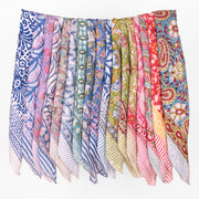 Luxury Soft Cotton Bandana – Premium Printed Head Scarf for Women & Men, Comfortable Daily Wear - 17pcs