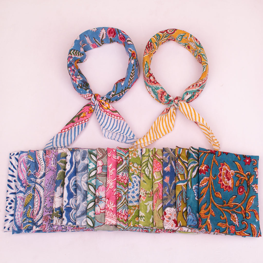 Multi-Use Cotton Bandana – Lightweight Head Scarf, Hair Wrap & Neck Accessory for Everyday Fashion - 22pcs