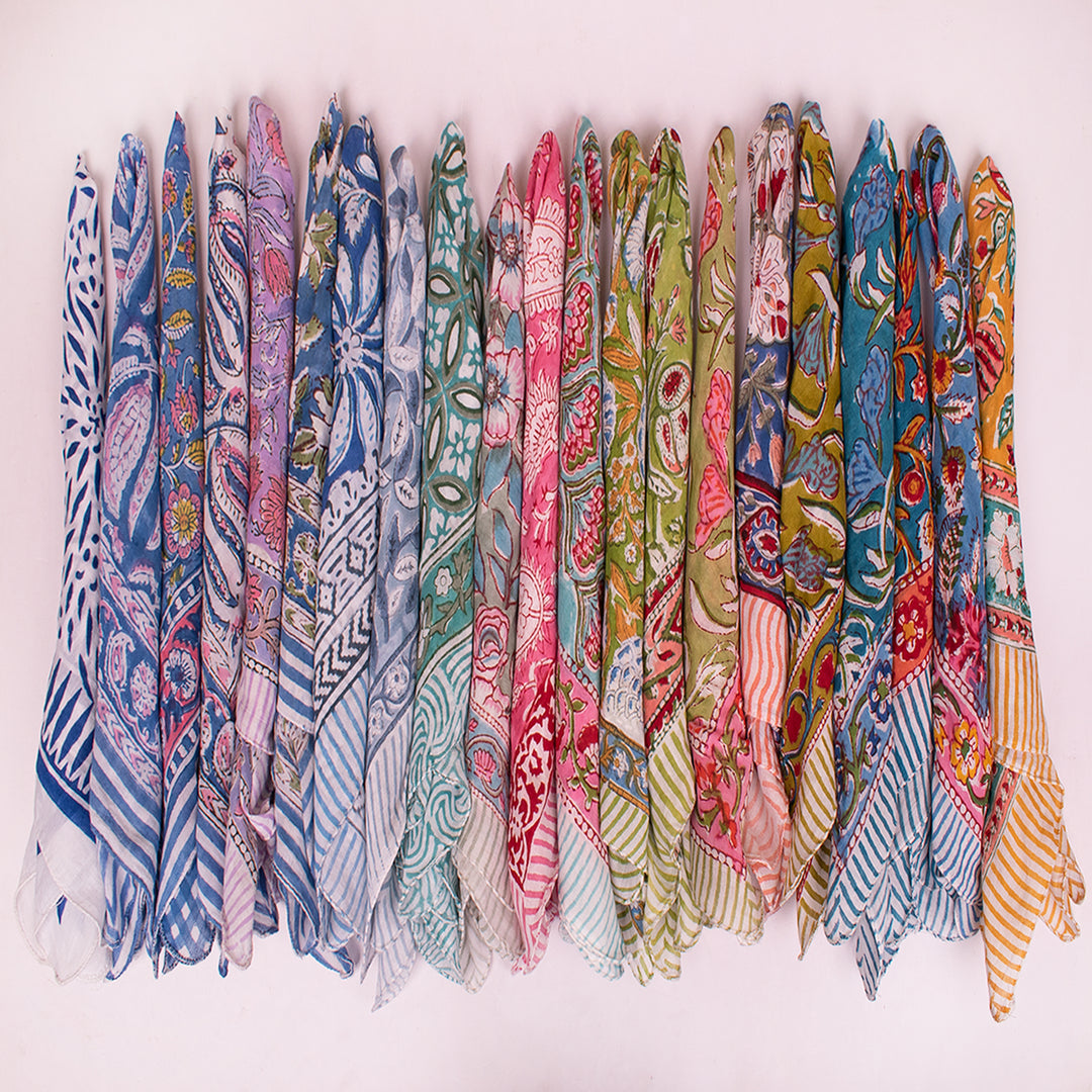Multi-Use Cotton Bandana – Lightweight Head Scarf, Hair Wrap & Neck Accessory for Everyday Fashion - 22pcs